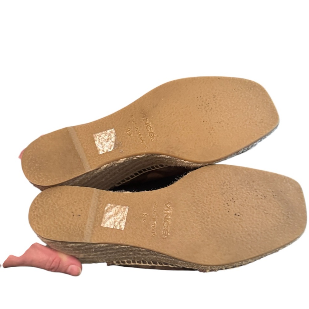 VINCE Brown Suede Wedge Sandals size 9 - Picture 4 of 5